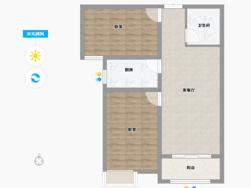 山东省-济南市-茗美花园-72.99-户型库-采光通风