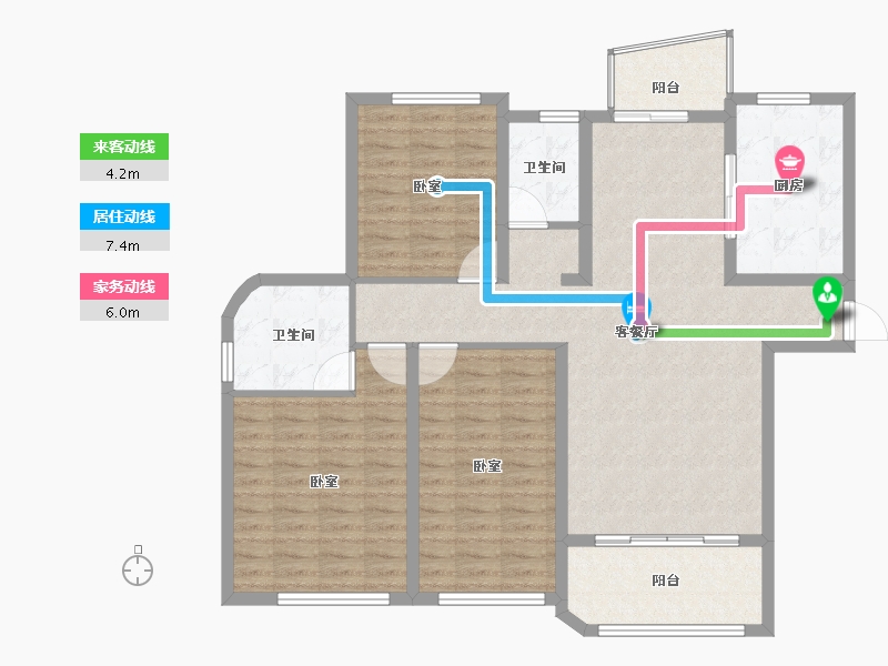 江苏省-南通市-云起苑-114.00-户型库-动静线