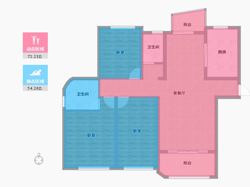 江苏省-南通市-云起苑-114.00-户型库-动静分区