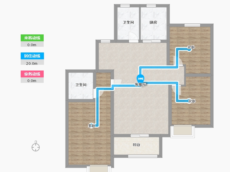 山东省-青岛市-万合馨苑-104.00-户型库-动静线