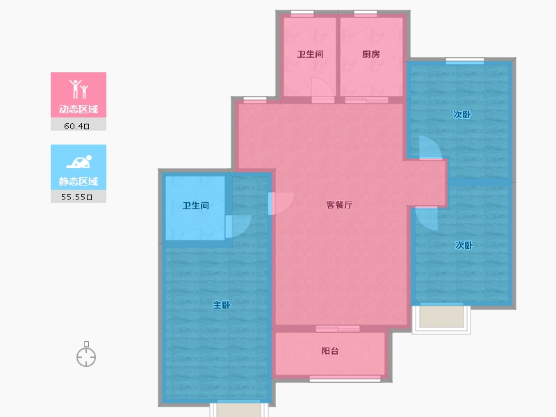 山东省-青岛市-万合馨苑-104.00-户型库-动静分区