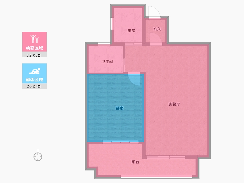 江苏省-扬州市-席家花园-84.00-户型库-动静分区