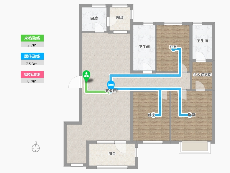 辽宁省-大连市-普罗旺斯-118.62-户型库-动静线