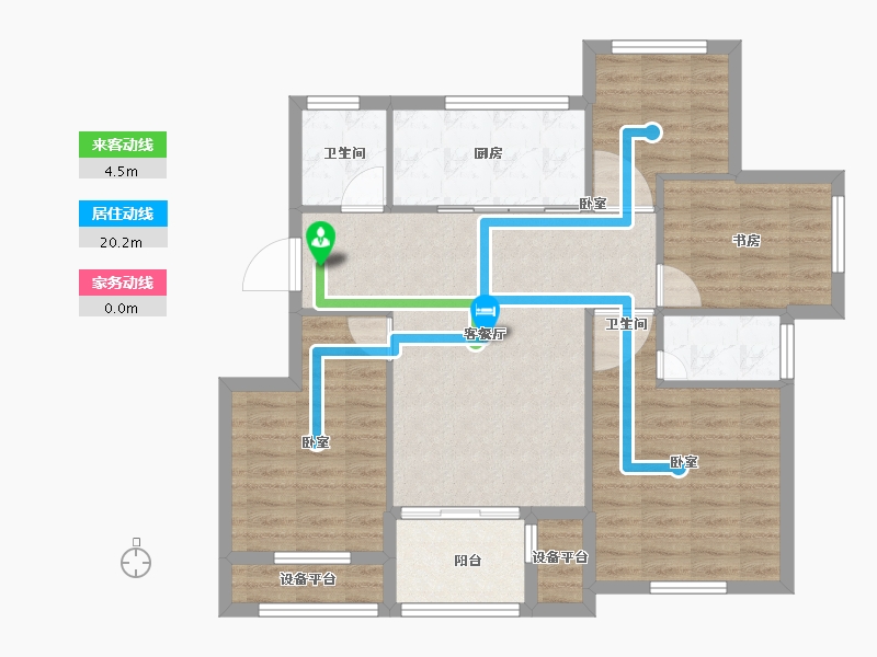 浙江省-宁波市-国骅宜家华府-92.00-户型库-动静线