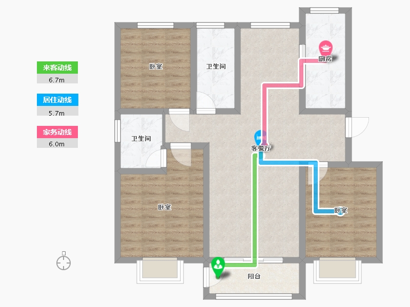 河北省-唐山市-花漾山-92.06-户型库-动静线