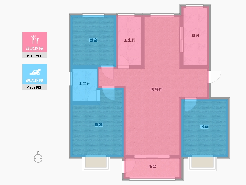 河北省-唐山市-花漾山-92.06-户型库-动静分区