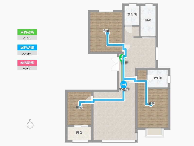 内蒙古自治区-包头市-居然青年城-102.00-户型库-动静线