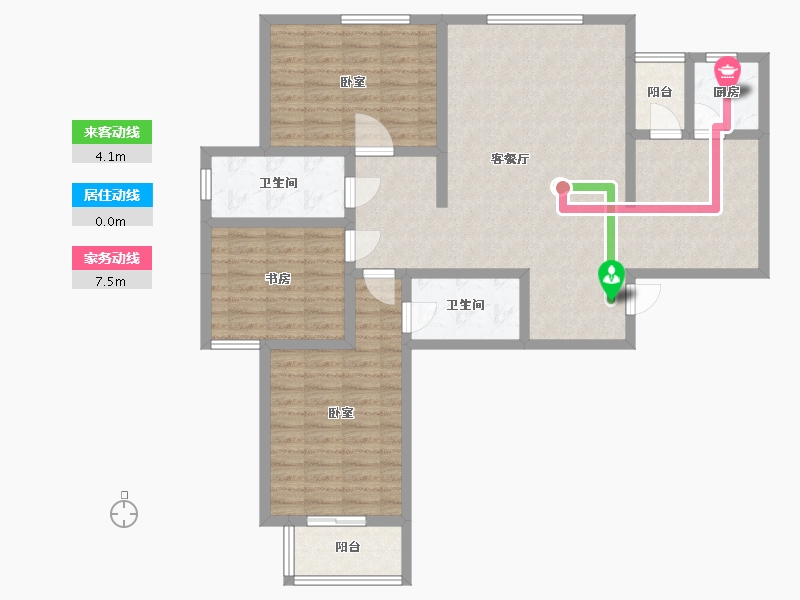 河北省-石家庄市-豪威大厦健达花苑-109.63-户型库-动静线