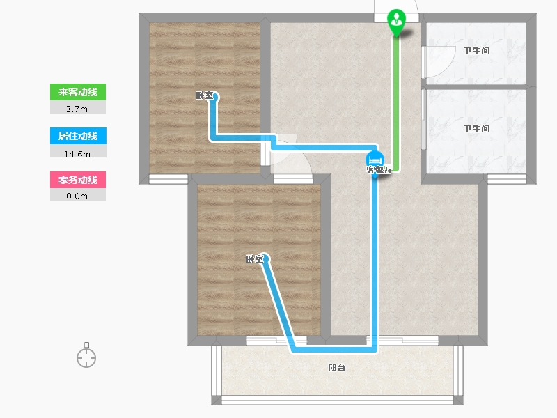 河北省-石家庄市-豪威大厦健达花苑-68.22-户型库-动静线