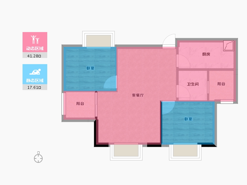 福建省-宁德市-碧城云庭-52.71-户型库-动静分区