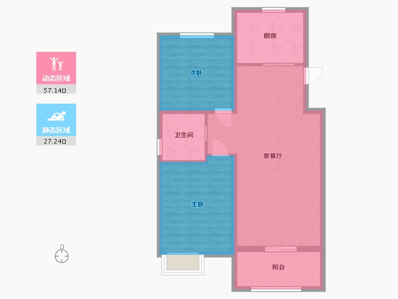 山东省-青岛市-万合馨苑-76.00-户型库-动静分区