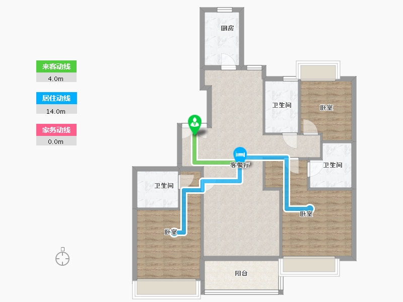 浙江省-绍兴市-滨江城市之星-106.11-户型库-动静线