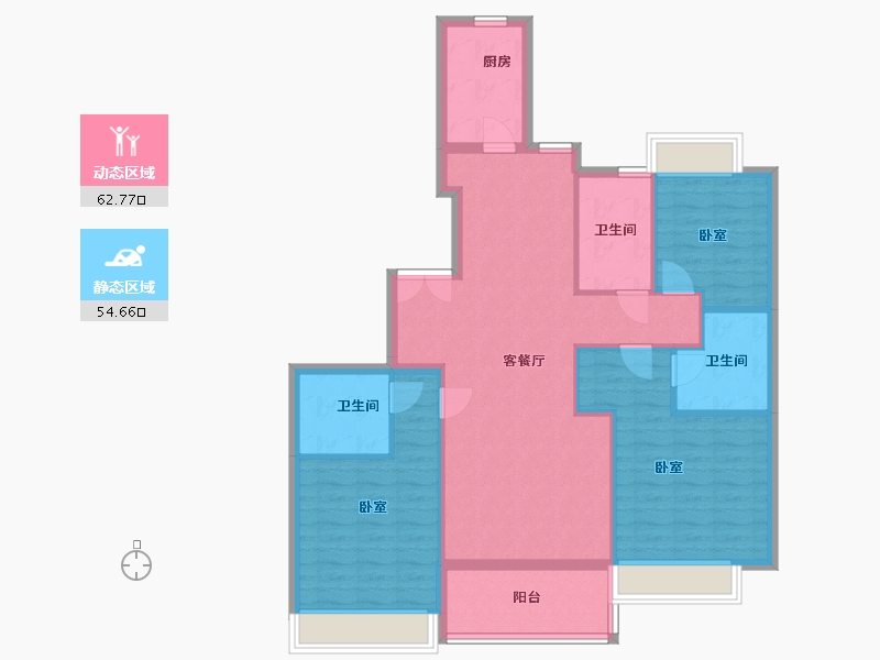 浙江省-绍兴市-滨江城市之星-106.11-户型库-动静分区