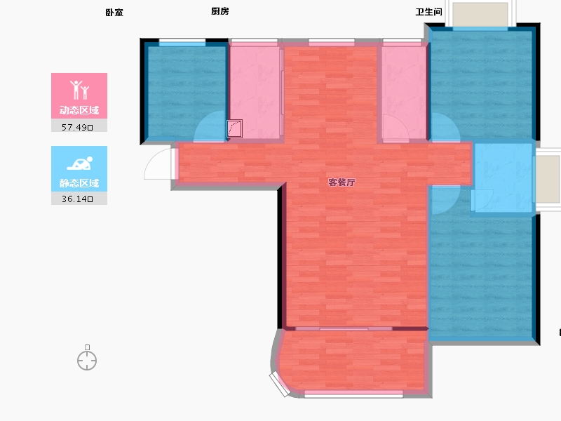 江西省-南昌市-国金印象-85.54-户型库-动静分区