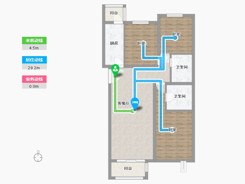 河北省-廊坊市-香河京汉君庭-87.96-户型库-动静线