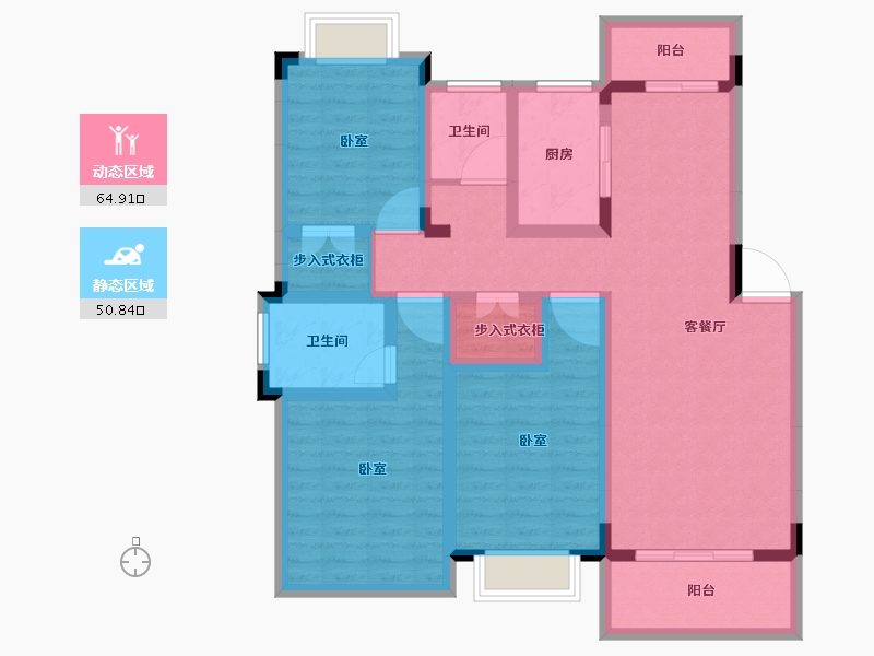 安徽省-合肥市-东方早城-101.64-户型库-动静分区