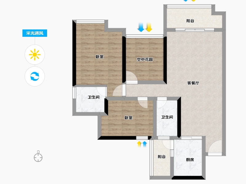 四川省-巴中市-南江印象-88.04-户型库-采光通风