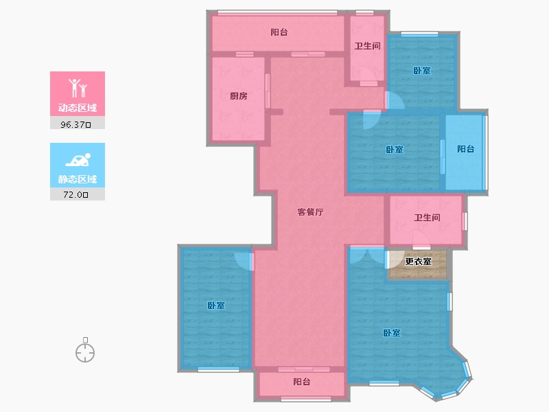 山东省-济南市-佛山静院-153.10-户型库-动静分区