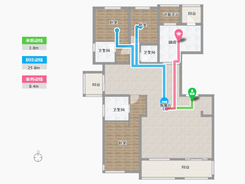 浙江省-杭州市-金地天逸-184.01-户型库-动静线