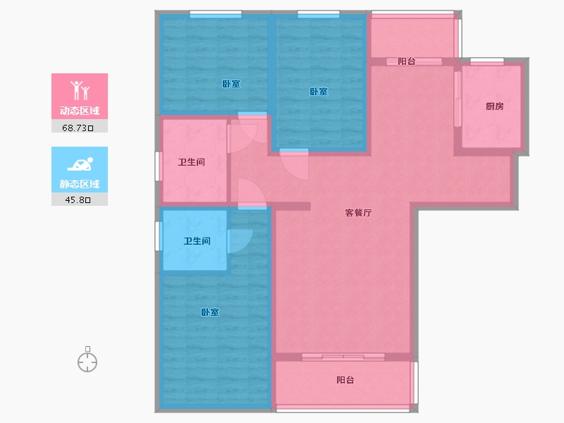 河北省-石家庄市-朝阳华府-101.73-户型库-动静分区