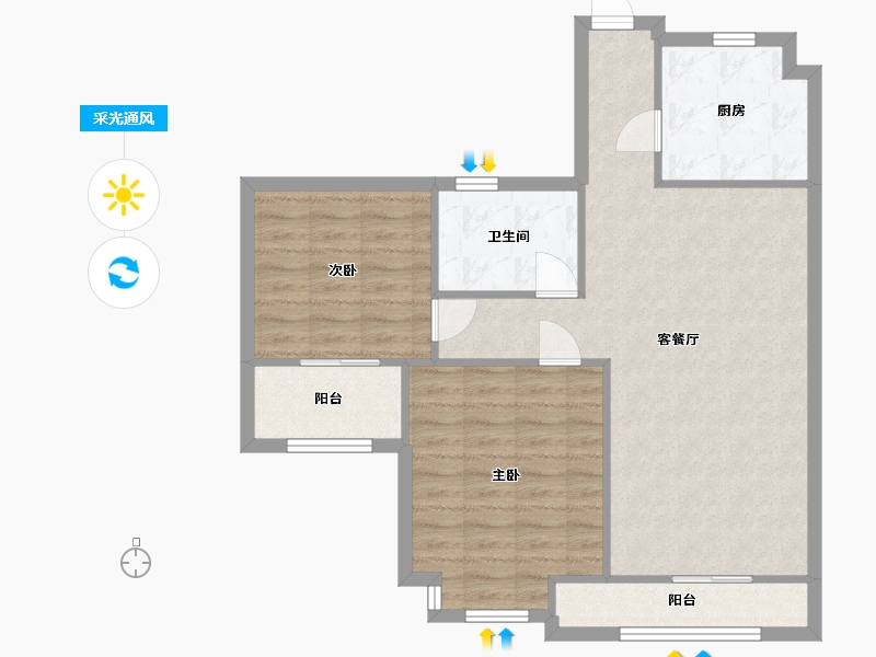 河南省-洛阳市-东方今典-81.45-户型库-采光通风