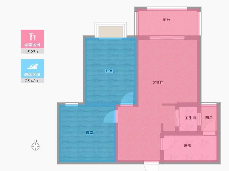 江西省-上饶市-华洲·御墅湾-63.65-户型库-动静分区