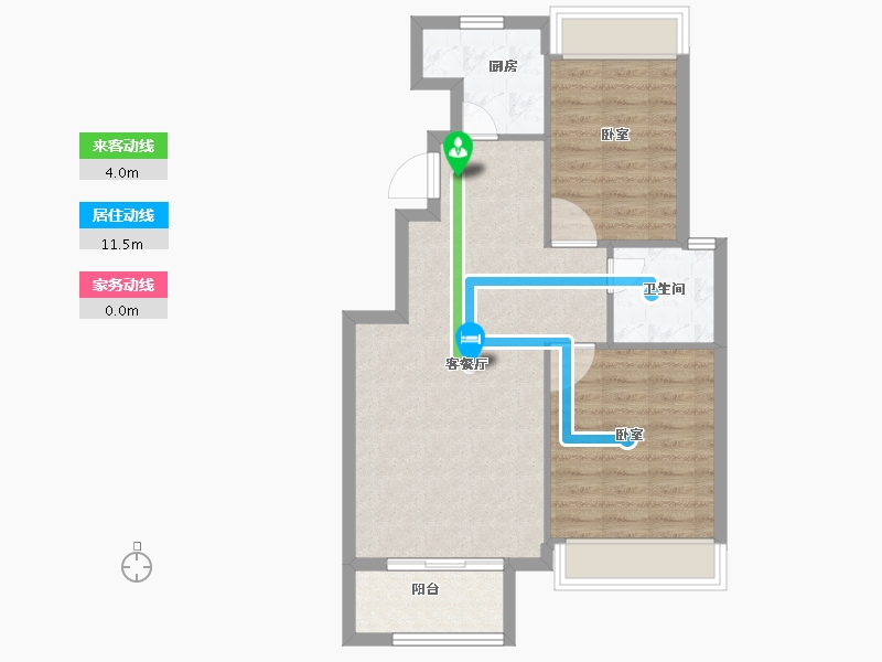 浙江省-宁波市-银亿上府-68.00-户型库-动静线