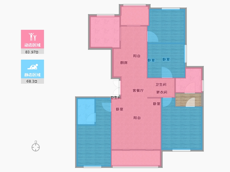 山东省-济南市-佛山静院-144.00-户型库-动静分区