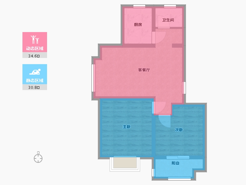 山东省-青岛市-环球世家-57.60-户型库-动静分区