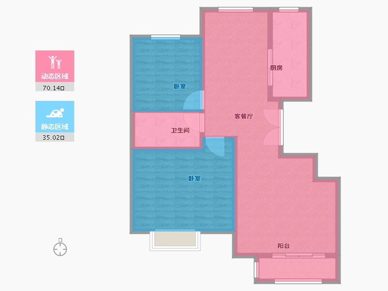 黑龙江省-佳木斯市-公园壹号-95.40-户型库-动静分区