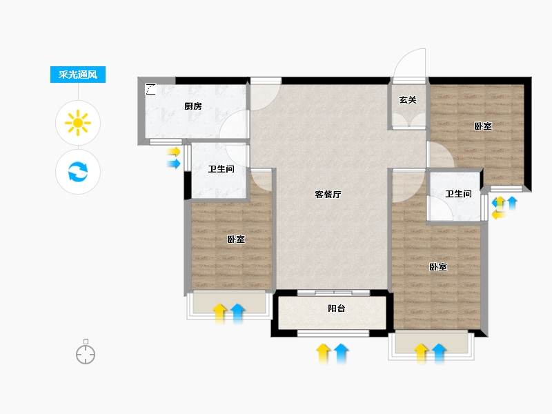 福建省-莆田市-正大锦城-94.01-户型库-采光通风