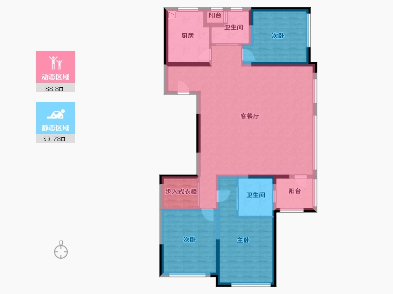 上海-上海市-贝尚湾-128.52-户型库-动静分区