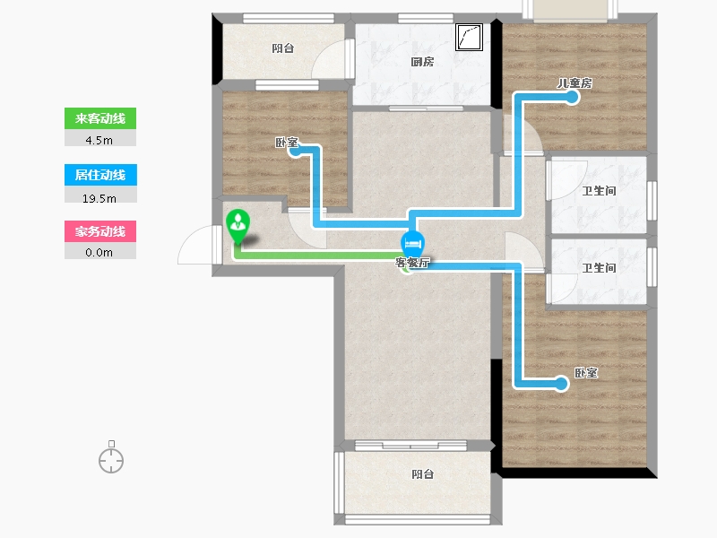 浙江省-绍兴市-诸暨碧桂园-89.58-户型库-动静线