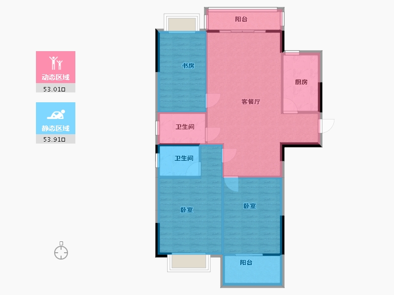 江西省-上饶市-华洲·御墅湾-97.86-户型库-动静分区