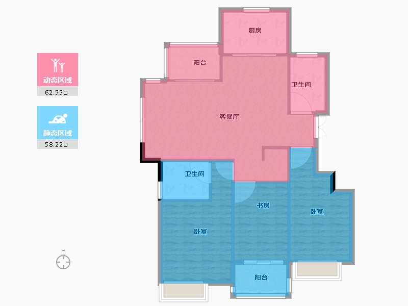 浙江省-宁波市-巨鹰牡丹苑-111.00-户型库-动静分区