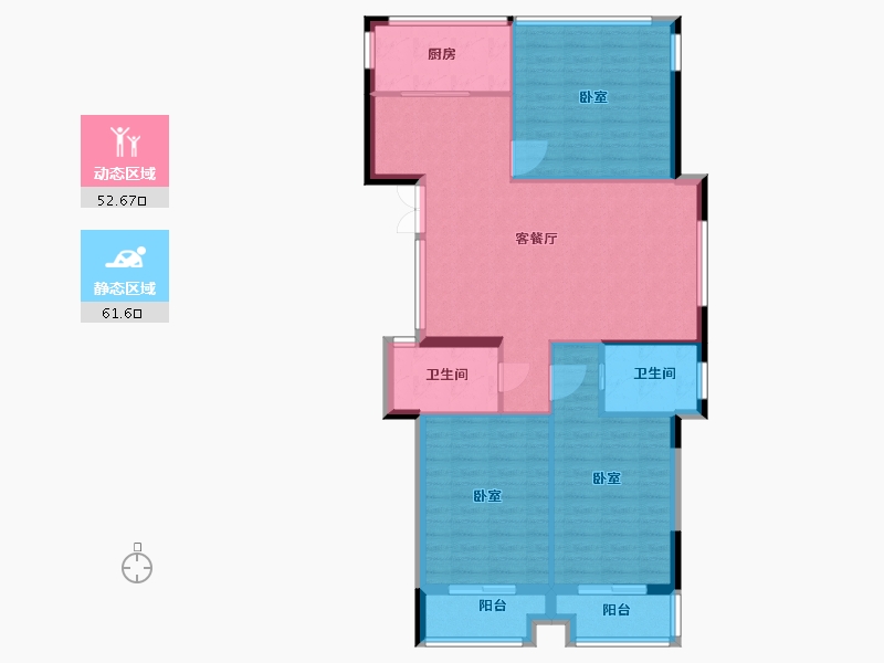 浙江省-绍兴市-万邦名邸-104.00-户型库-动静分区