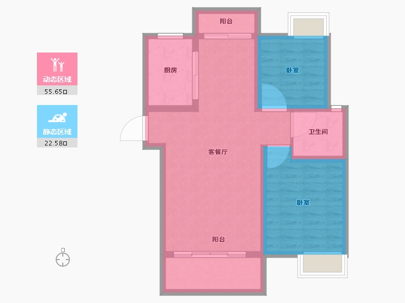 安徽省-合肥市-东方早城-70.01-户型库-动静分区