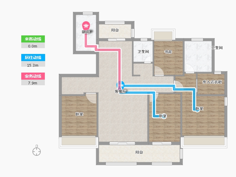 浙江省-宁波市-银亿上府-127.99-户型库-动静线