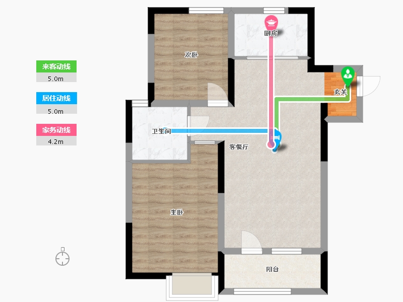 山东省-青岛市-和达城上城-70.39-户型库-动静线