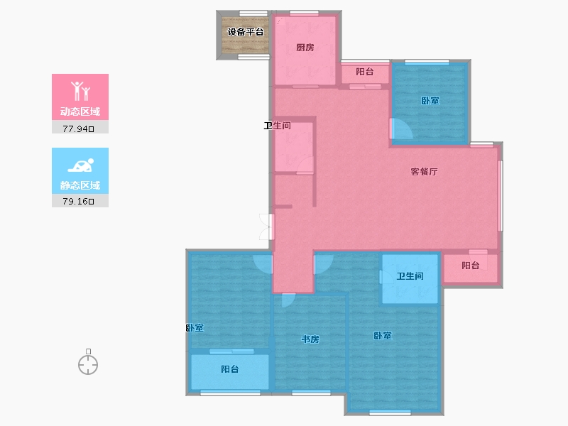 浙江省-宁波市-阳光威尼斯-146.00-户型库-动静分区