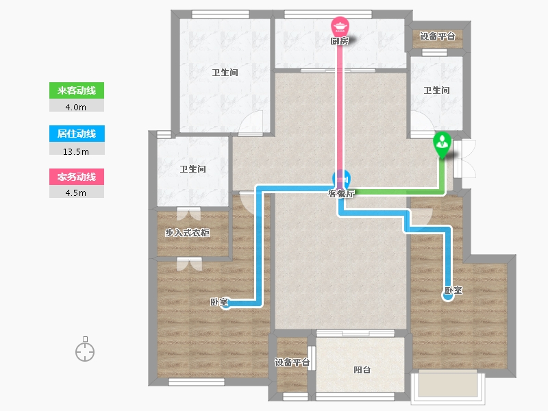 浙江省-宁波市-国骅宜家华府-99.00-户型库-动静线