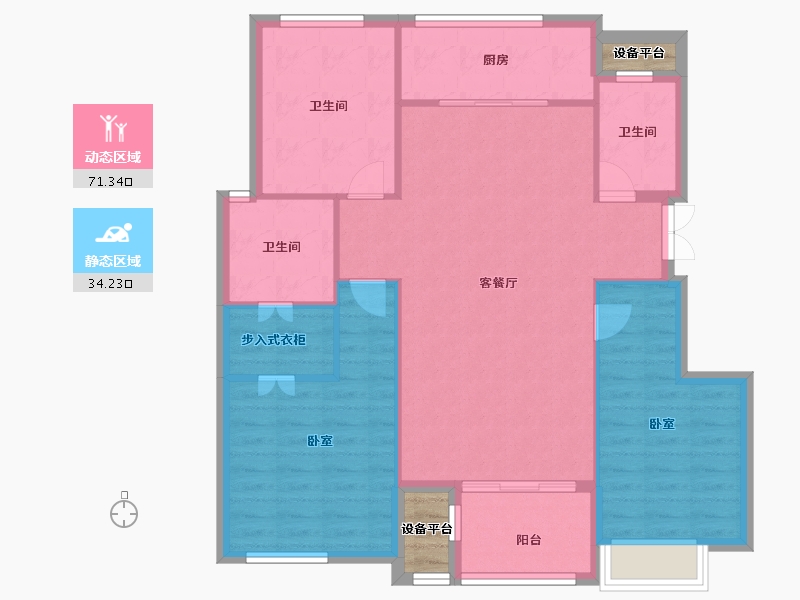 浙江省-宁波市-国骅宜家华府-99.00-户型库-动静分区