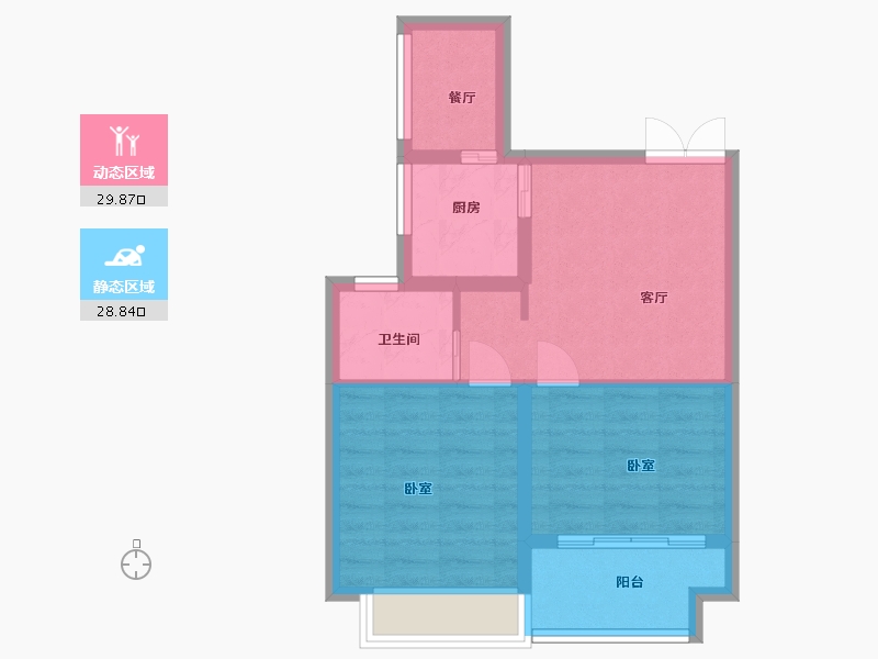 江苏省-扬州市-席家花园-52.00-户型库-动静分区