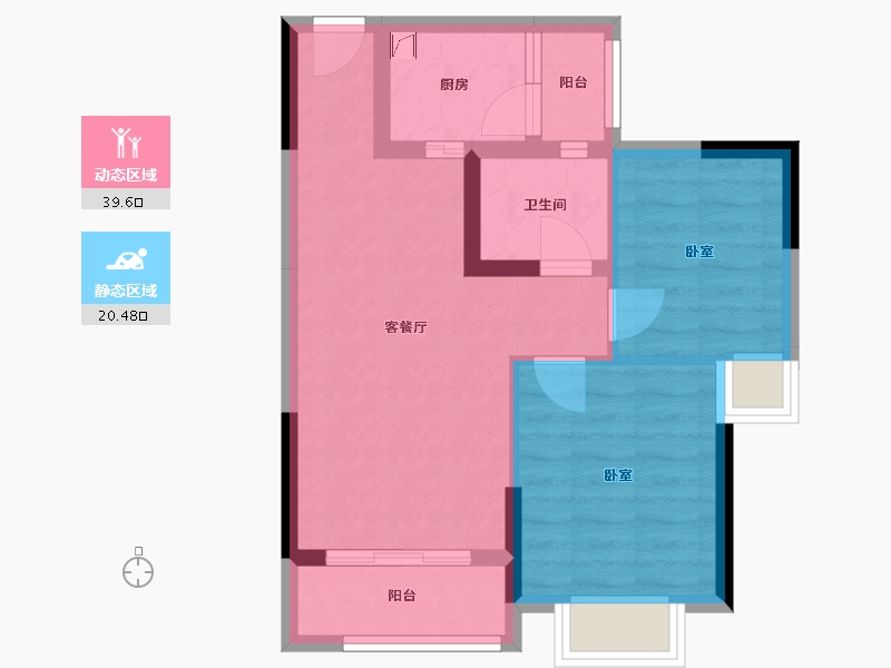 广东省-东莞市-卓越时代广场-52.43-户型库-动静分区