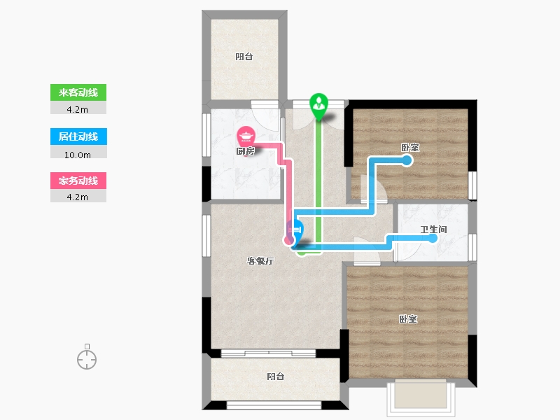 广东省-江门市-万隆茗汇轩-63.43-户型库-动静线