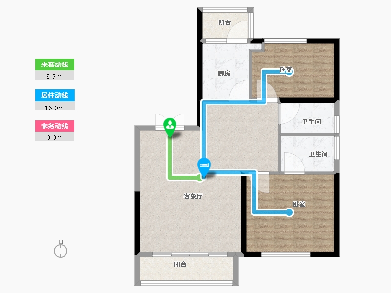 黑龙江省-齐齐哈尔市-锦湖·金色世家-94.01-户型库-动静线