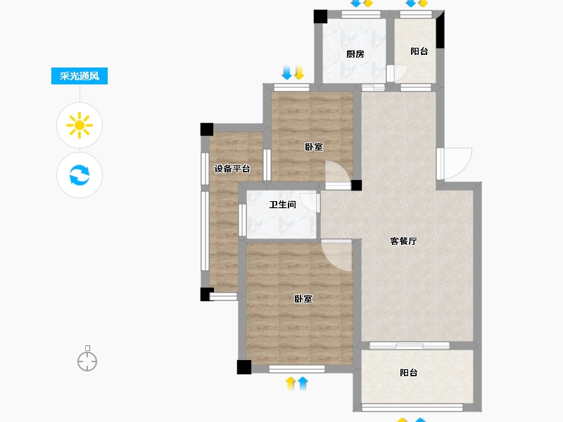 江西省-上饶市-槠溪·碧水香邻-68.00-户型库-采光通风