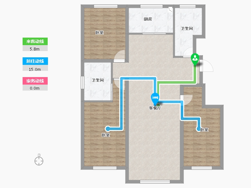 辽宁省-锦州市-东湖凤还朝-109.94-户型库-动静线