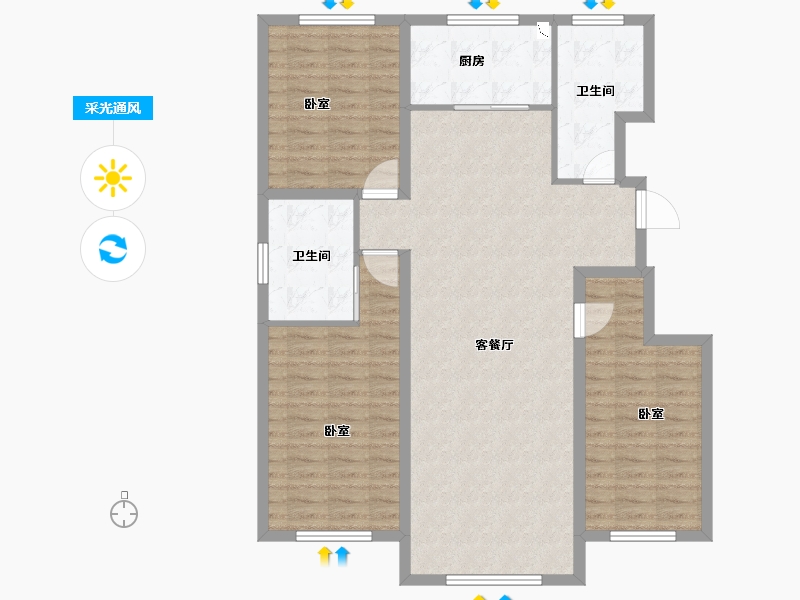 辽宁省-锦州市-东湖凤还朝-109.94-户型库-采光通风