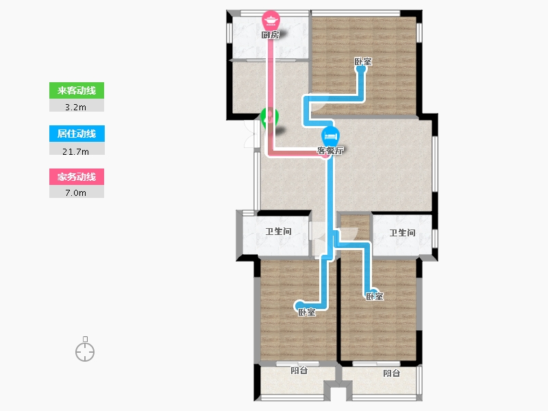 浙江省-绍兴市-万邦名邸-104.10-户型库-动静线